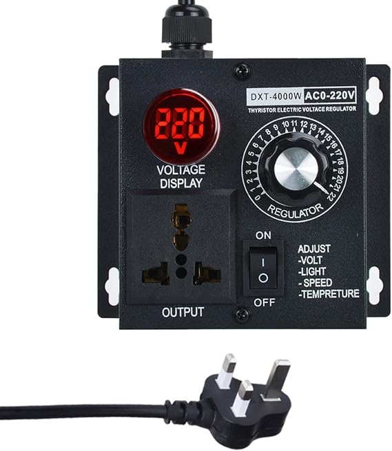 4000W Electronic Voltage Regulator For Motor Fan Electric Drill With Stepless Control AC110V 220V Input(UK)