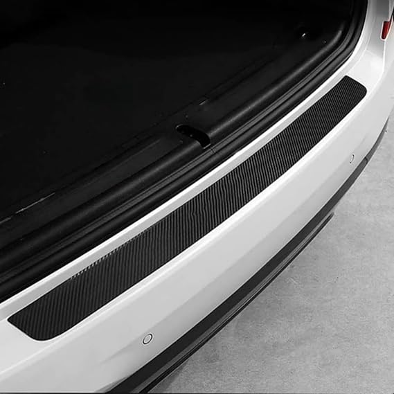 Car Rear Bumper Guard Protector for Infiniti QX60 2014-2020, Carbon Fiber Rear Bumper Protector Trunk Door Entry Sill Protector Sticker(104 * 9cm)