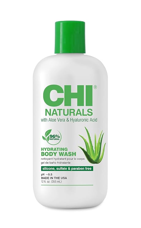 CHI Naturals With Aloe Vera Hydrating Body Wash, 12 Oz