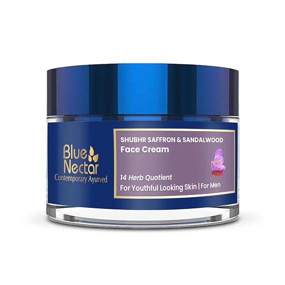 Blue Nectar Saffron Moisturizer Face Cream for Men | Daily Skin Glow Cream