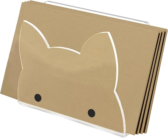 ROYALITA Acrylic Mail Holder for Table, Cute Mail Organizer Countertop