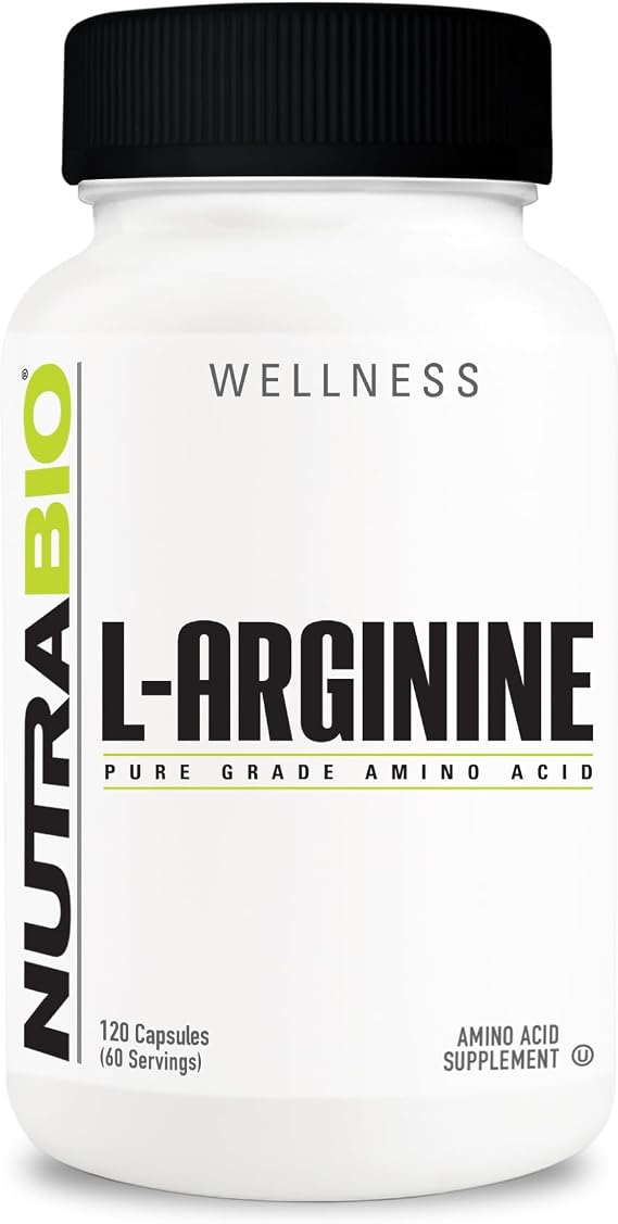 Nutrabio L-Arginine 120 Vegetable Capsule L-Arginine 750mg 120 Tablets