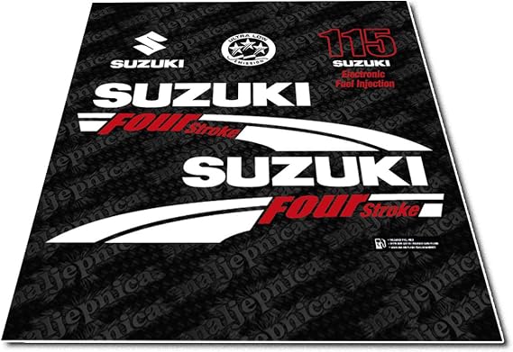 Suzuki 115 Four Stroke 2004 Aftermarket Replacement Decal (Sticker) Set