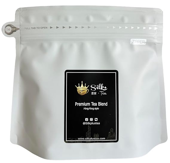 Silkplus Tea | Premium Ceylon Tea blend Convenient Pack - Hong Kong Style Milk Tea | Breakfast Tea | Caffeinate (12 Tea bags, 9g each)