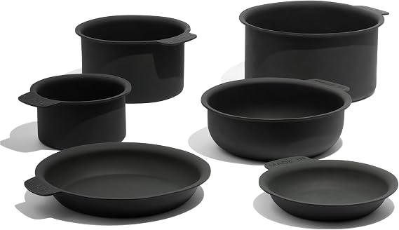 Made In Cookware - Pan Protector Set Pairs with 10-Piece Stainless Set - Molded Silicone - Stackable Scratch Prevention - Dishwasher Safe
