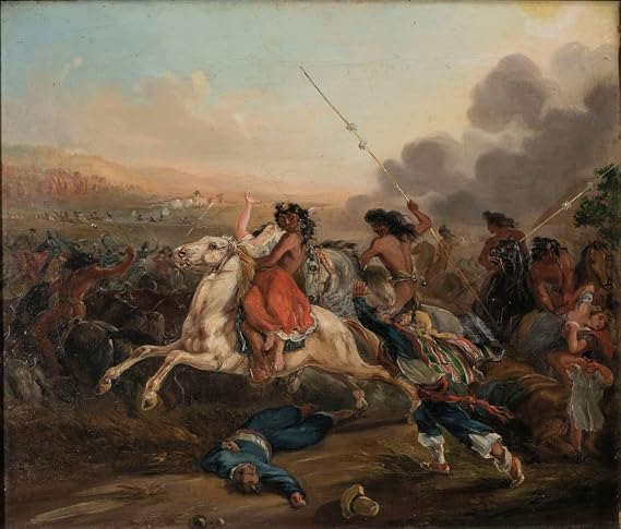 HCOTZHPY Reproduction Classic Painting Wall Art Print Canvas El Rapto by Johann Moritz Rugendas Vintage Art Print for Home Decor 60x90cm