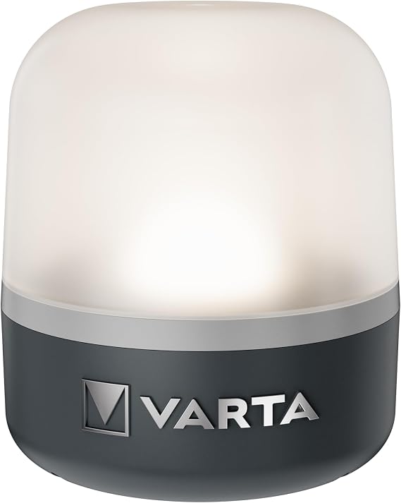 VARTA Camping Lamp, Dynamo Camping Lantern L10RH, Hand Crank Lamp, 2 Charging Options: via Crank or USB Type C, Splash-Proof (IP54) and Shockproof, for Fishing, Outdoor, Power Failure