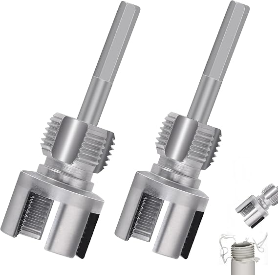 2 Adet İç Diş Açma Aleti, Ağır Hizmet Tipi Metal Boru İpliği, PVC Boru Diş Açacağı, İç ve Dış Diş İçin, Uygun 20 mm ve 25 mm Hortumlar