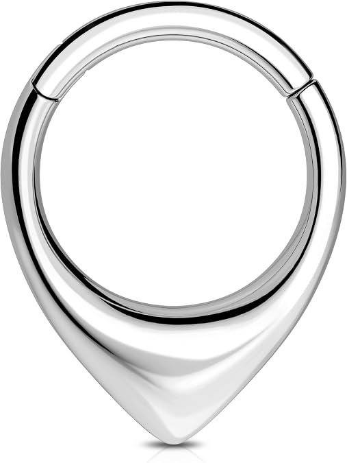 Melighting 16G Septum Ring Stainless Steel 316L Daith Piercing Jewelry 8/10 mm Helix Stud Septum Clicker for Women