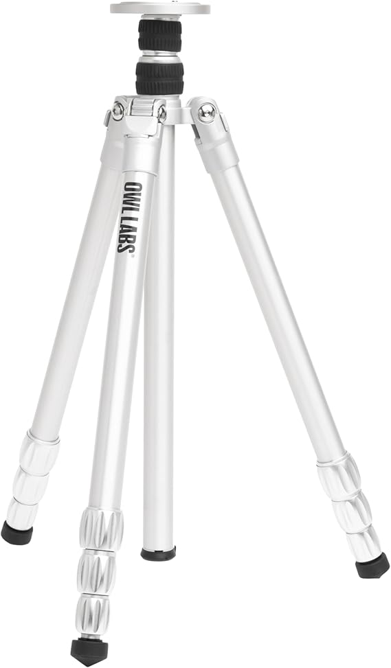 Owl Labs Aluminium Tripod with Flexible Mounting Options, Fully Adjustable Telescopic Legs, Carry Case, Compatible with Meeting Owl Pro, 3 and 4+