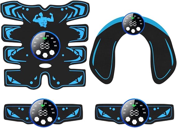 EMS Intelligent Abdominal Trainer, Muscle Electronic Exercise Fitness Equipment, Effective Abdominal Shaping with Arm/Buttocks/Leg Training Device, 8 Modes & 29 Intensities