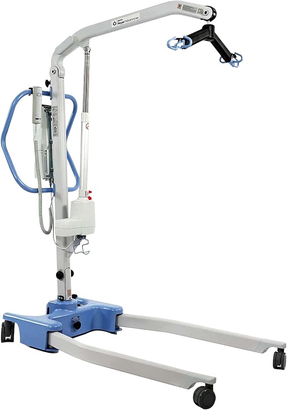 Joerns Hoyer Advance Electric Portable Patient Lift - Foldable Lightweight 70 lbs, 340 lb Capacity, Battery Powered for Home Care, Nursing & Professional Use- E340