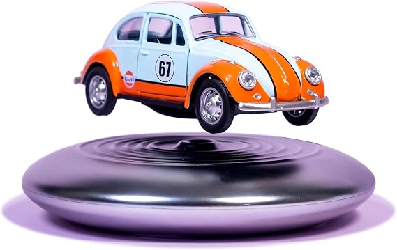 Levitating Lamp, Rotating Magnetic Levitation Car Display 1:36 Scale Floating Lamp with LED Lights & Touch Control, Levitating Desk Decor for Tech Lovers, Car Enthusiasts