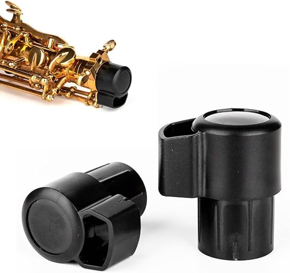 2 Pack Alto Saxophone End Cap Plug Plastic Sax Plugs Caps Cover Bent Neck Key Protector Replacement Parts Universal for Soprano Saxophones Musical Instrument Accessories