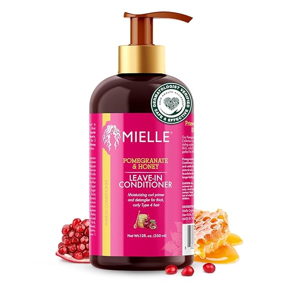 Mielle Organics Pomegranate & Honey Leave-In Conditioner, 12 Fl Oz