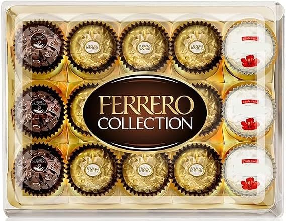 Ferraro Collection Boxed Chocolates 15 Pieces 172g - Luxury Chocolate Gift Box for Birthdays, Festivals, Diwali, Christmas & Special Occasions