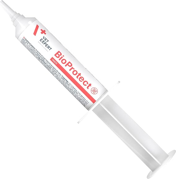 Vet Expert BioProtect Paste – Digestive Support for Dogs and Cats, Relieves Diarrhoea, Boosts Gut Health, and Restores Intestinal Balance with Probiotics, Prebiotics, and Bentonite (15 ml Syringe)