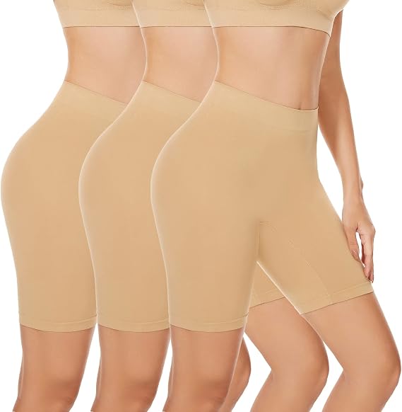 SIHOHAN Women Anti Chafing Shorts Seamless Slip Shorts for Under Dresses | Soft Stretchy Boxer Underwear Comfort Boyshorts Panties Safety Long Briefs