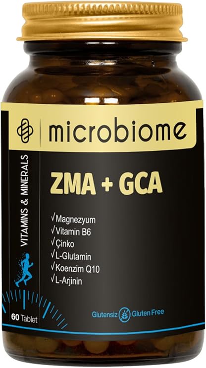 Microbiome ZMA + GCA 60 Tablet (Magnezyum, Vitamin B6, Çinko, Krom, L-Arjinin ve L-Glutamin)