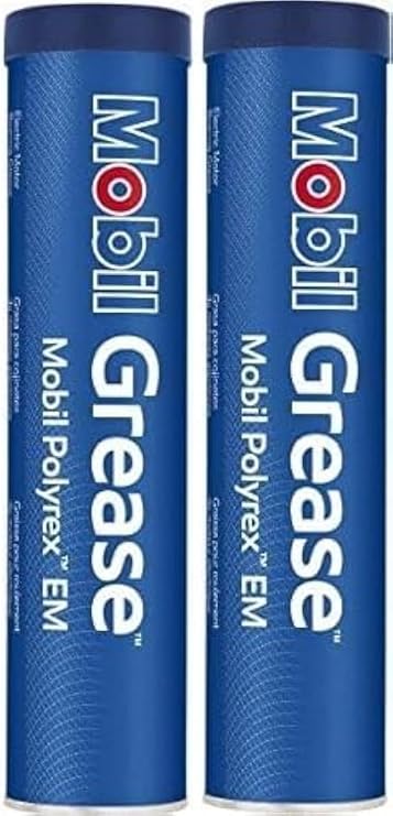 (2 Pack) - 13.7 oz Mobil Polyrex EM, Motor Grease - 2 Tubes - High-Performance Lubrication for Electric-Motor Bearings