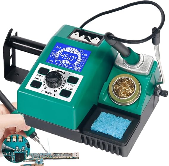 Soldering Iron Station Rapidly Heating, Electronic Welding Rework Soldering Station with C210 Solder Iron Handle, 40W Automatic Hand-held Soldering Iron Kit for Soldering & Desoldering