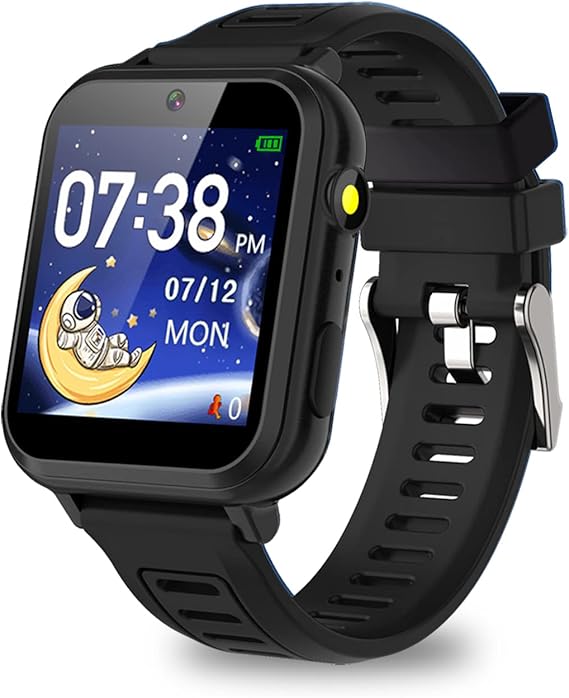 Kids Smart Watch,24 Game Smart Watch for Kids, Fashion Smartwatches for Children 3-14 Great Gifts to Girls Boys (Black)