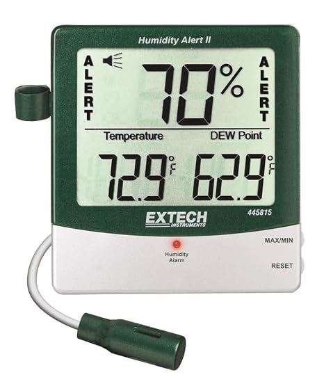 Digital Hygrometer,Alarm,14 to 140 F