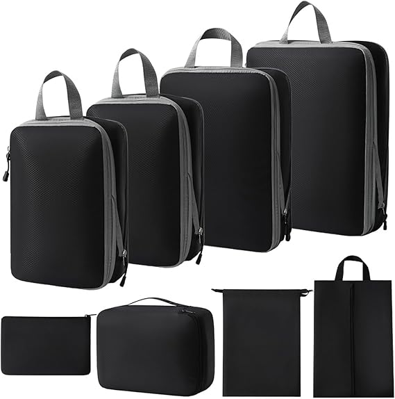 Packing Cubes for Suitcases 8Pcs Luggage Organizers Bags for Travel Packing Cube Storage Bags for Suitcases Luggage Organizers Bags