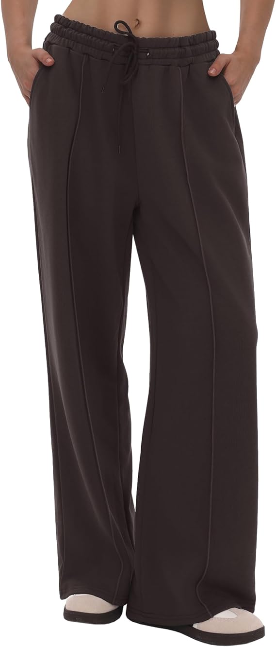 CAMPSNAIL Women Sweat Pants Baggy High Waisted Straight Leg Loose