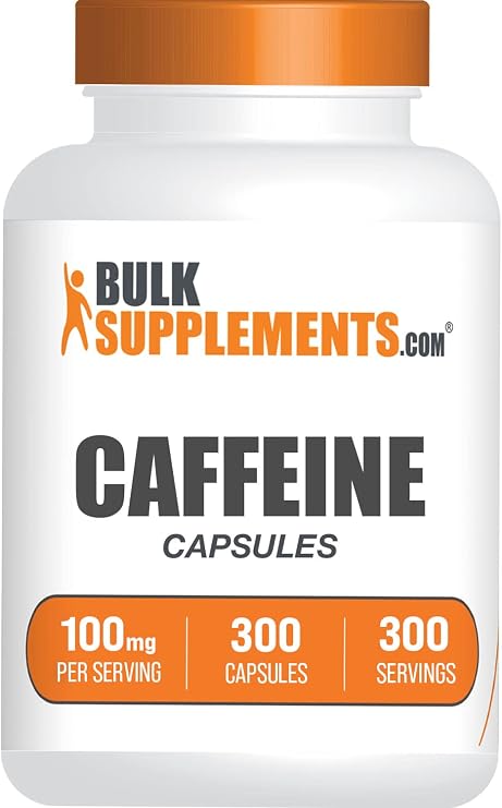 Caffeine 100mg Capsules - Caffeine Supplements, Caffeine Pills 100mg - for Energy Support, 1 Caffeine Capsule per Serving, 300 Capsules (Pack of 1)