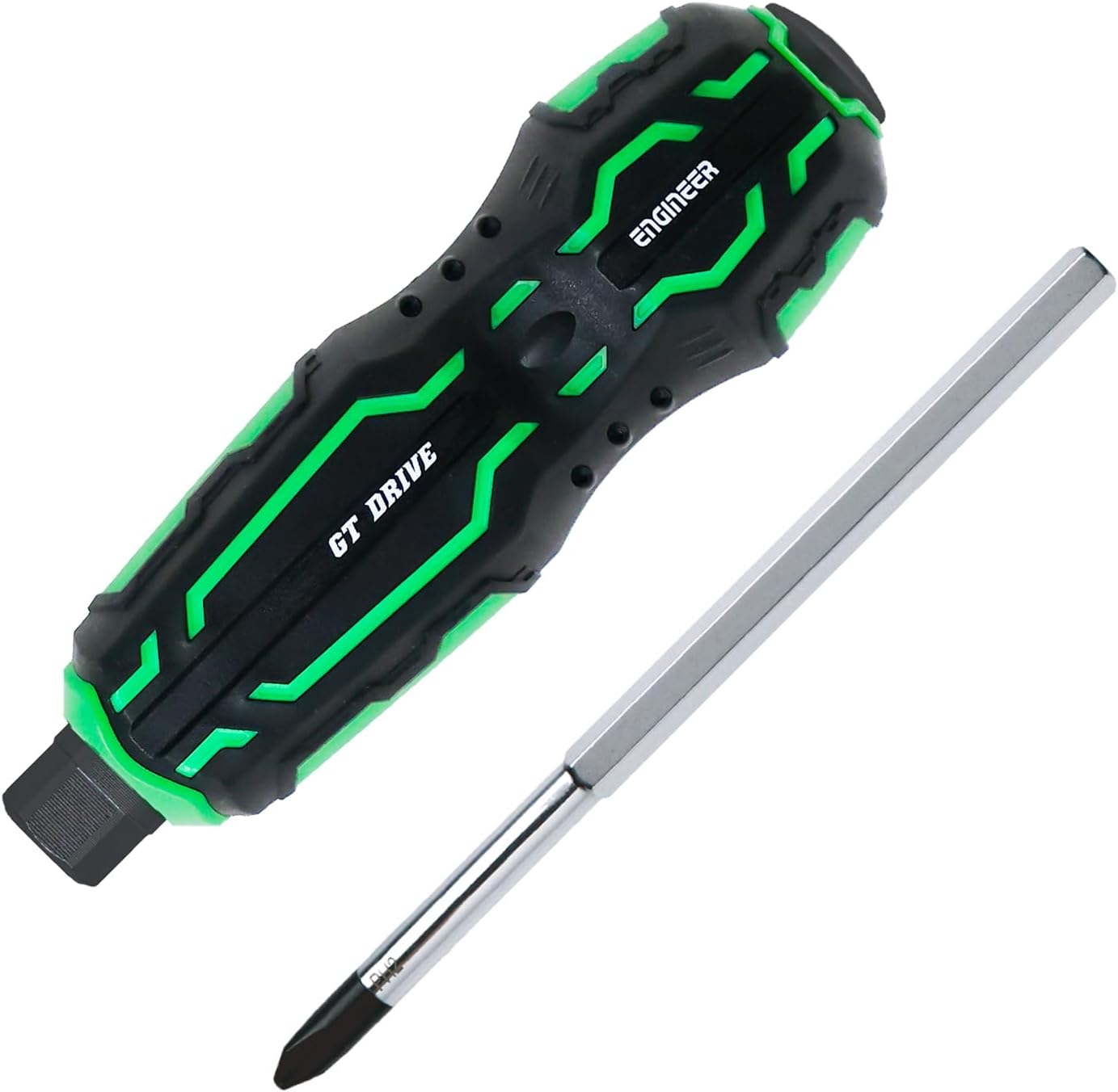 ENGINEER DZ-72 GT Drive Ball Grip Penetrating Screwdriver with Bolster and Go-Through Handle