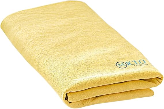 MICLO CLEANING | 50x60cm - Premium Oto Araç Kaporta, Cam Kurulama Sentetik Güderi Bez | Çizmez, Leke Bırakmaz
