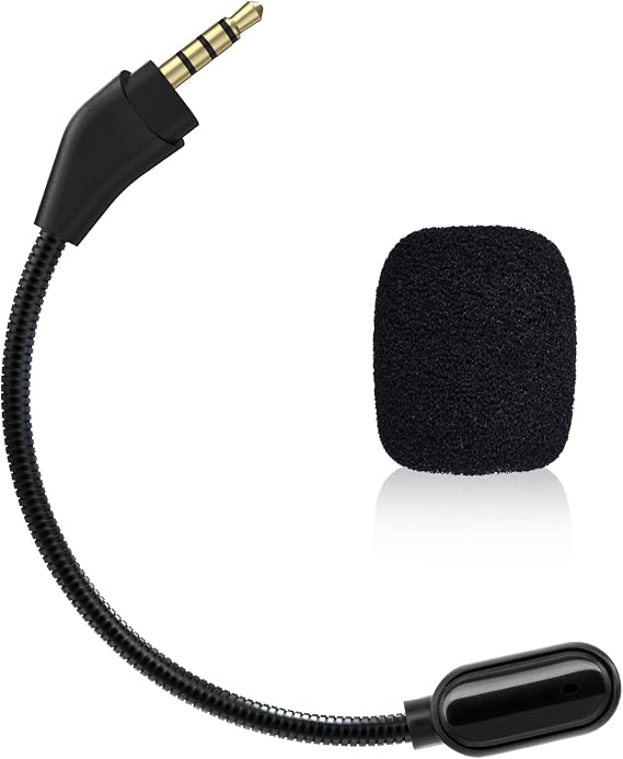 Replacement Cloud III Mic Compatible with HyperX Cloud III Wired/Wireless Gaming Headphone, 3.5mm Detachable Noise Cancelling Microphone Boom