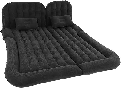 Car Air Mattress for Toyota Wigo 2014-2020 2021 2022 2023 2024 2025, Portable Car Mattress Inflatable Bed Foldable with Pillow Camping Travel Car Accessories,Black