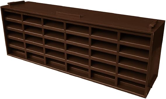 Home.smart 5 x Brown Interlocking Air Brick Vents 9" x 3" Grille for Air Flow Ventilation