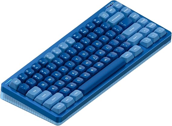 nuphy Halo75 V2 Mechanical Gaming Keyboard 75% Wireless Hot-Swappable Bluetooth 83 Keys RGB Backlit Bluetooth/2.4GHz/USB-C Compatible QMK/VIA Support Blue, Raspberry 46gf