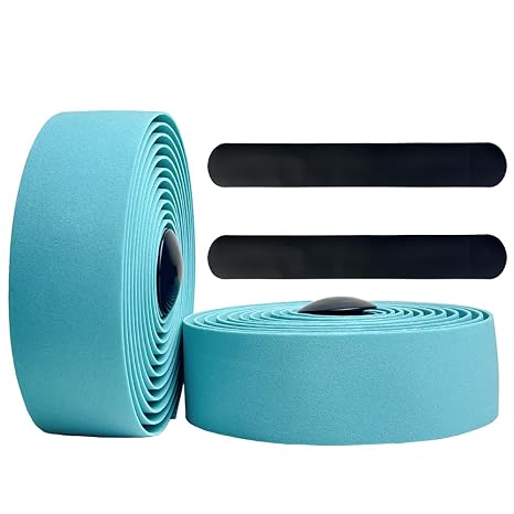 Handlebar Tape for Road Bike Super Soft EVA Foam Bicycle Bar Tapes Grip Shock Absorbing Winding Cork Bike Bar Tapes with Bar Plugs (Bianchi Green)