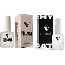 V Beauty Pure Peelable Base Coat and Nail Dehydrator Bundle
