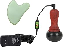 Hot Stones for Massage, Electric Body Massager with Adjustable Temperature, Natural Bian Stone Gua Sha Scraping Massager Warmer Kit for Massage Home SPA Relaxation Treatment with Guasha Tool