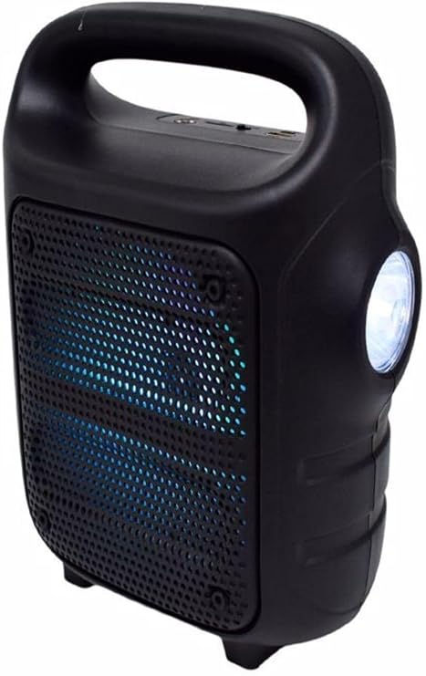 6.5" Portable 5w Bluetooth Speaker with Light Emergency Flashlight Fm Radio Usb/tf/aux Extra Bass