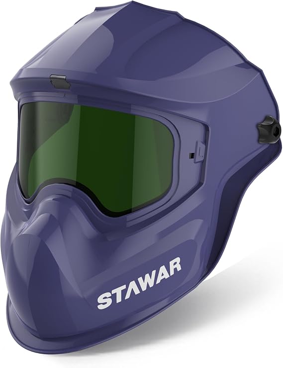 Shine STAWAR Grinding Face Shield, Lightweight Cutting Face Shield with Anti-Fog & Scratch Resistance Lens Face Shield Mask for Grinding, Cutting, Woodworking (DIN 1, Black)