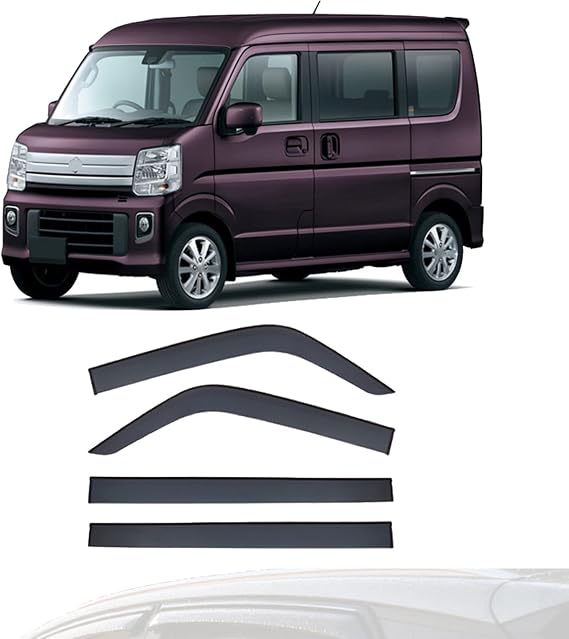 Window Visor for Suzuki Every 2006-2020,Out-Channel Sun Rain Shades Window Vent Deflectors Vehicle Specific Fit Shatterproof Rain Protection & Ventilation, MK6-DA17V-DA17W 2015-2020