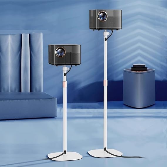 Coverzone 130 CM Ayarlanabilir Projektör Standı – Gimbal Tip, Metal Gövde, 5 kg Taşıma Kapasiteli, Kablo Geçişli Teleskopik Tripod, 60-130 CM Yükseklik, 20×34 CM Tabanlı | TY07