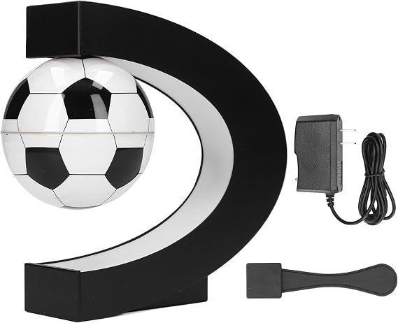 Magnetic Levitation Soccer with C Shape Base for Kids Magnetic Float Low Friction Levitating Soccer for Birthday 100240V (US)