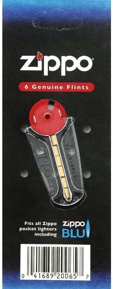 Zippo Flints Individually Carded 6 pack Set of 2 (12 FLINTS)