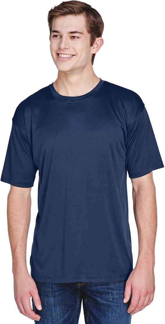 UltraClub Men's Cool & Dry Basic Performance T-Shirt L NAVY