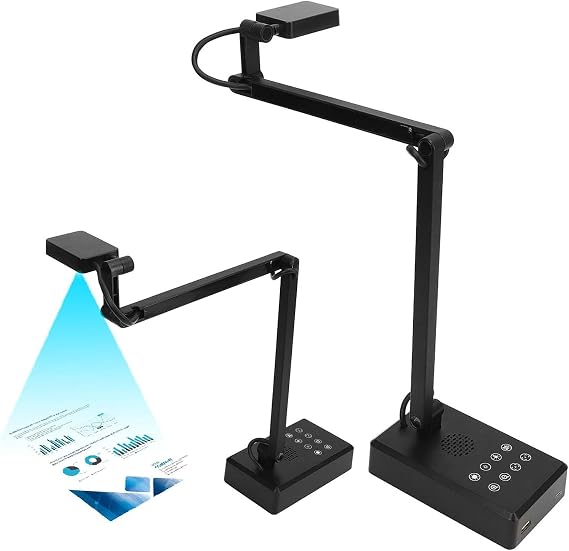 Docooler Drawing Camera, USB Drawing Camera, USB Document Camera, Webcam, 4K 16MP Document Webcam with Adjustable Angles with Mic, USB Document Camera with Flexible Arm for Online Learning, Remote Teaching, Web Conference, Live Demo
