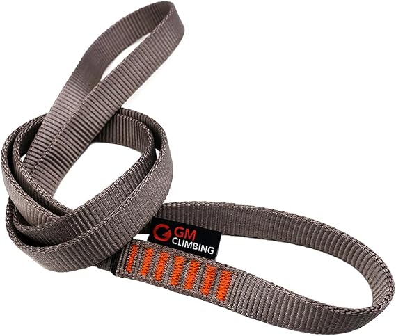 GM CLIMBING UIAA CE Certified 22kN 16mm Nylon Sling Mountaineering Climbing Sling Runner Outdoor Belay Rescue Tree Climbing Length 30cm/60cm/120cm 3 Sizes Available