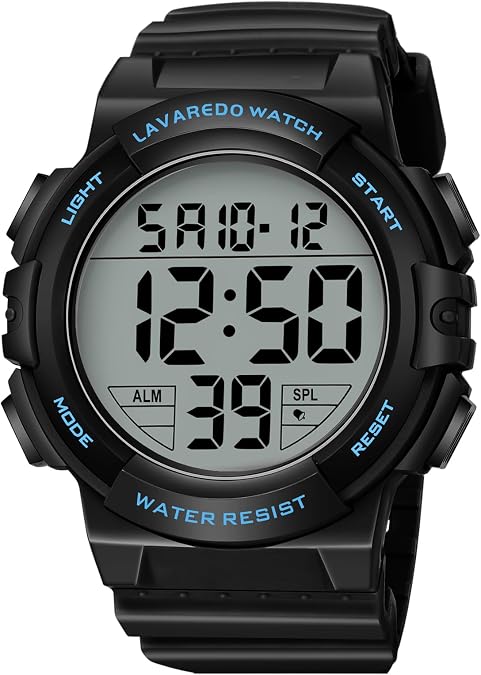 Mens Digital Watch, Sport Military Watch for Men, LED Large Face