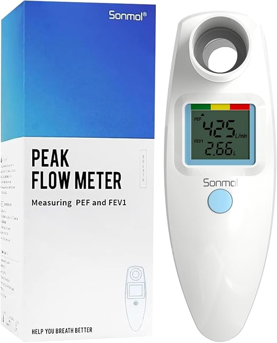 Sonmol Handheld Digital Peak Flow Meter with FEV1 & PEF Measurement